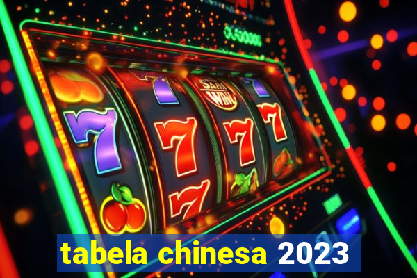 tabela chinesa 2023